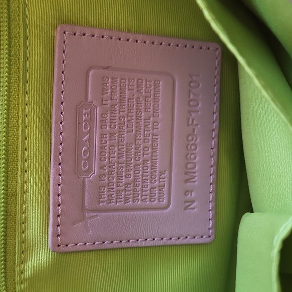 Coach striped summer hobo purse, white leather trimmed - Picture 6 of 9